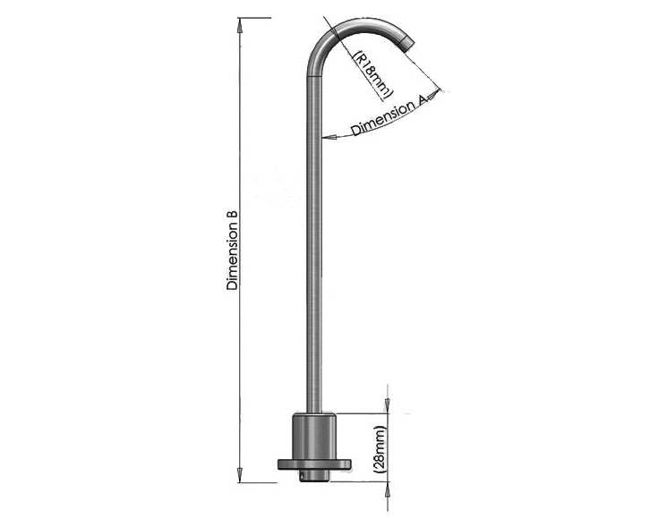 fibre optic mini crook cad image