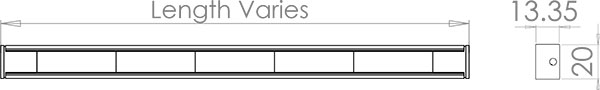 rectangular linear led cad