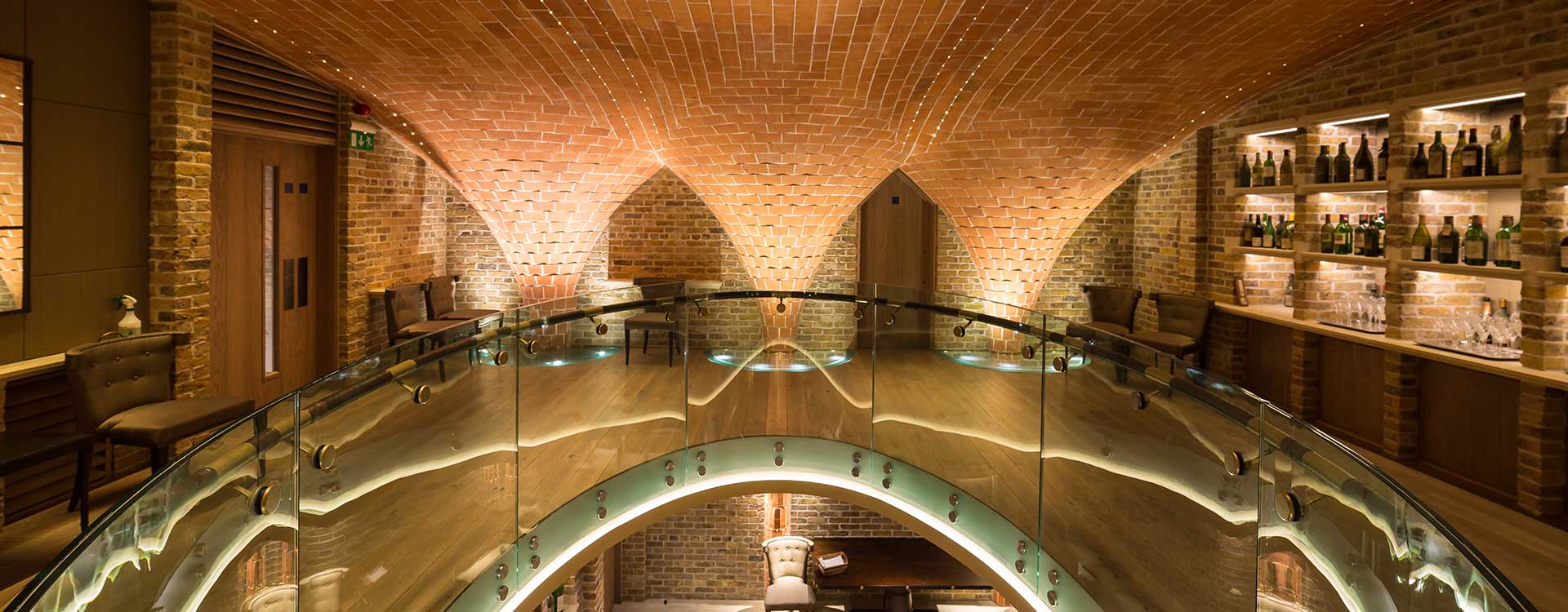 fibre optic lighting in the berry bros. & rudd wine merchants