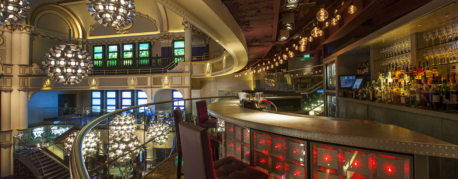 fibre optic lighting in the hippodrome casino