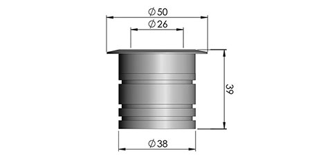 lp2 led fitting cad image
