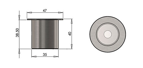 lp4 led fitting cad image