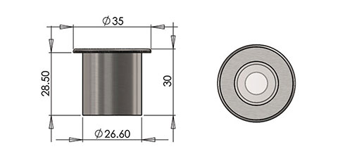lp7 led fitting cad image