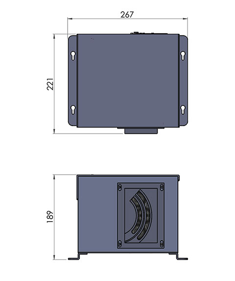 cad image of comet fibre optic light source
