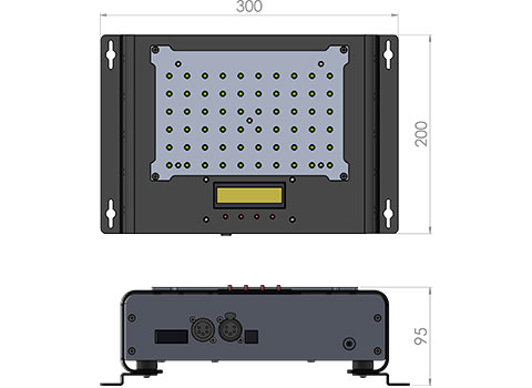 cad image of nebula rgb fibre optic light source