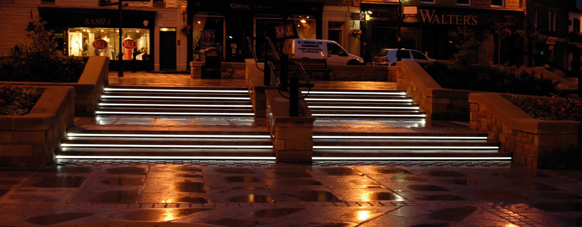 fibre optic lighting in melrose town centre